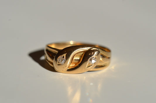 Romantic Antique Entwined Snake Ring