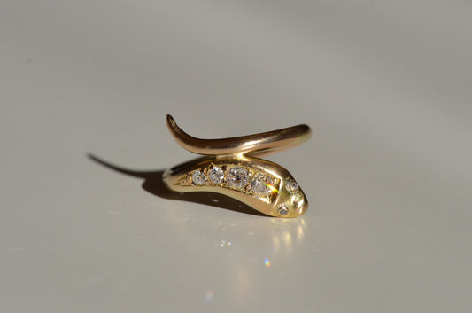 Sinuous Antique Snake Ring