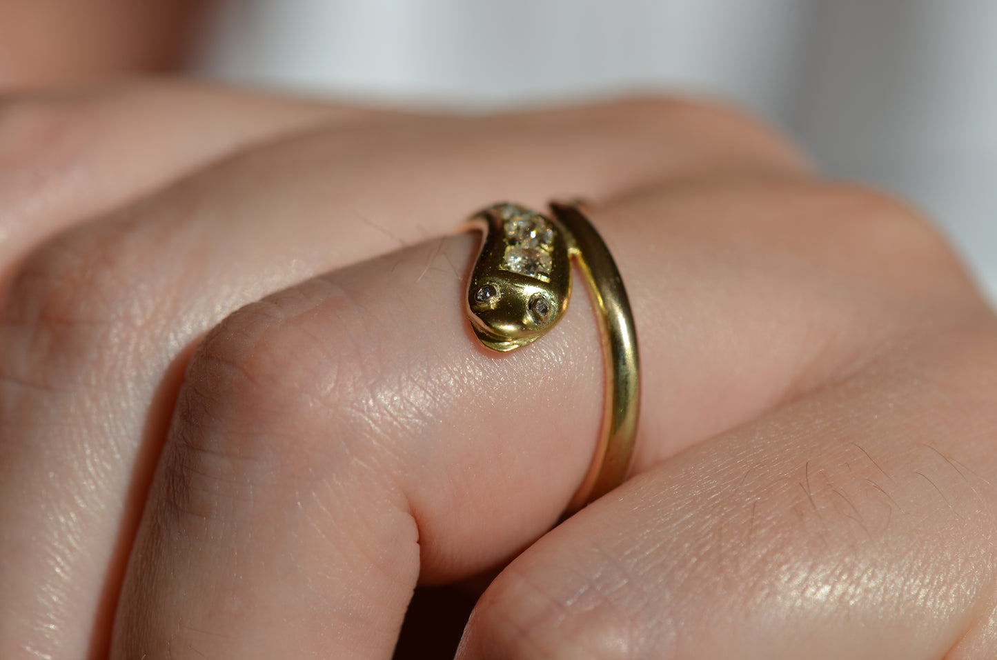 Sinuous Antique Snake Ring