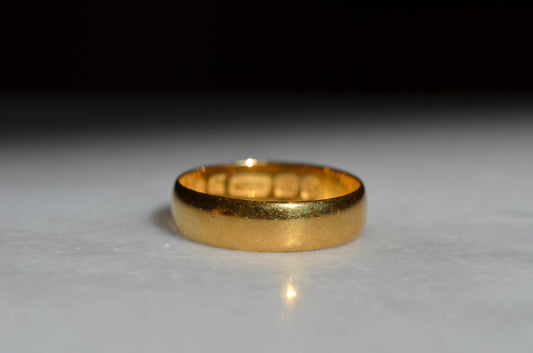 Flat Antique 22k Band 1898 5.75