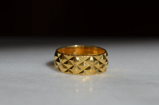 Glimmering Textured 22k Band