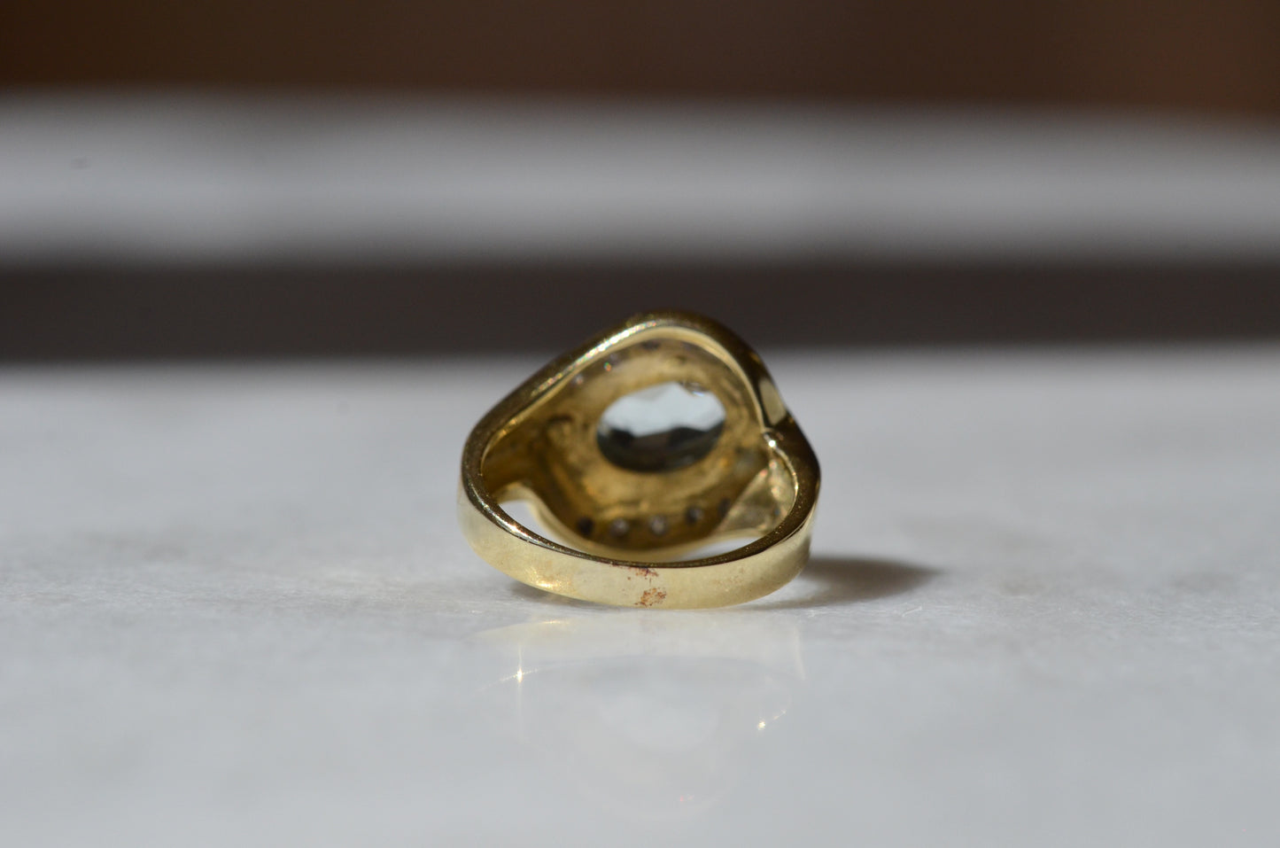 Dynamic Vintage Aquamarine Ring