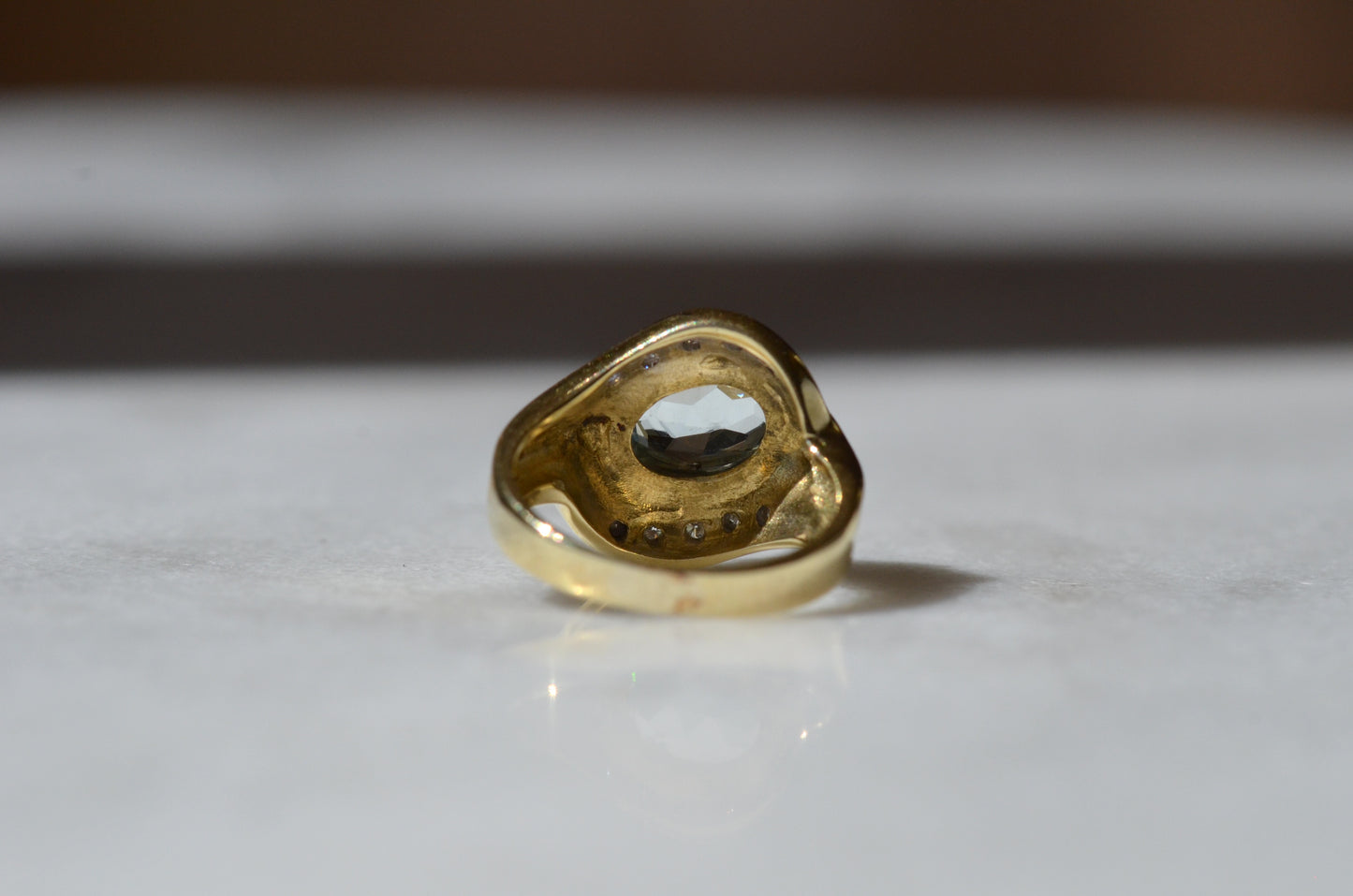 Dynamic Vintage Aquamarine Ring