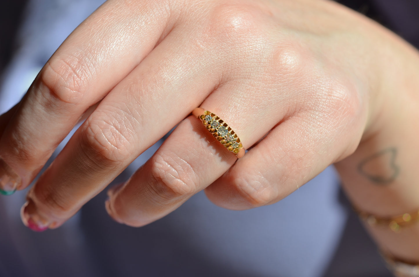 Easy Edwardian Five Stone Ring