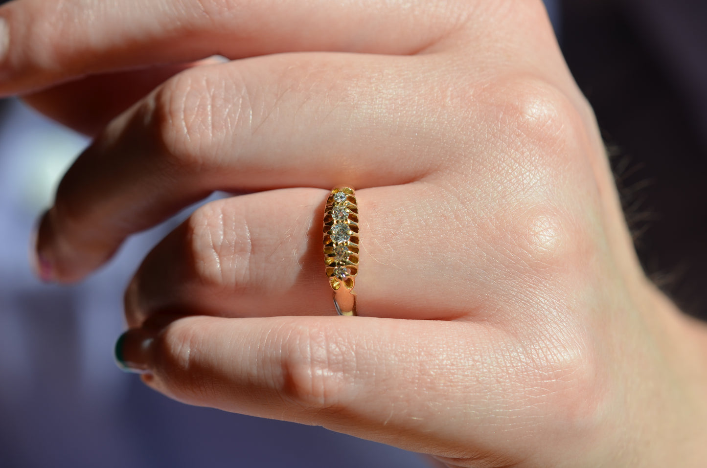 Easy Edwardian Five Stone Ring