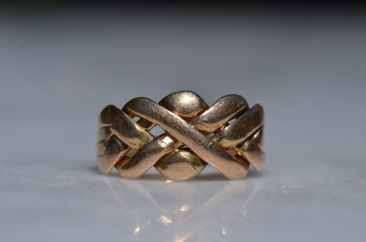 Playful Vintage Puzzle Ring
