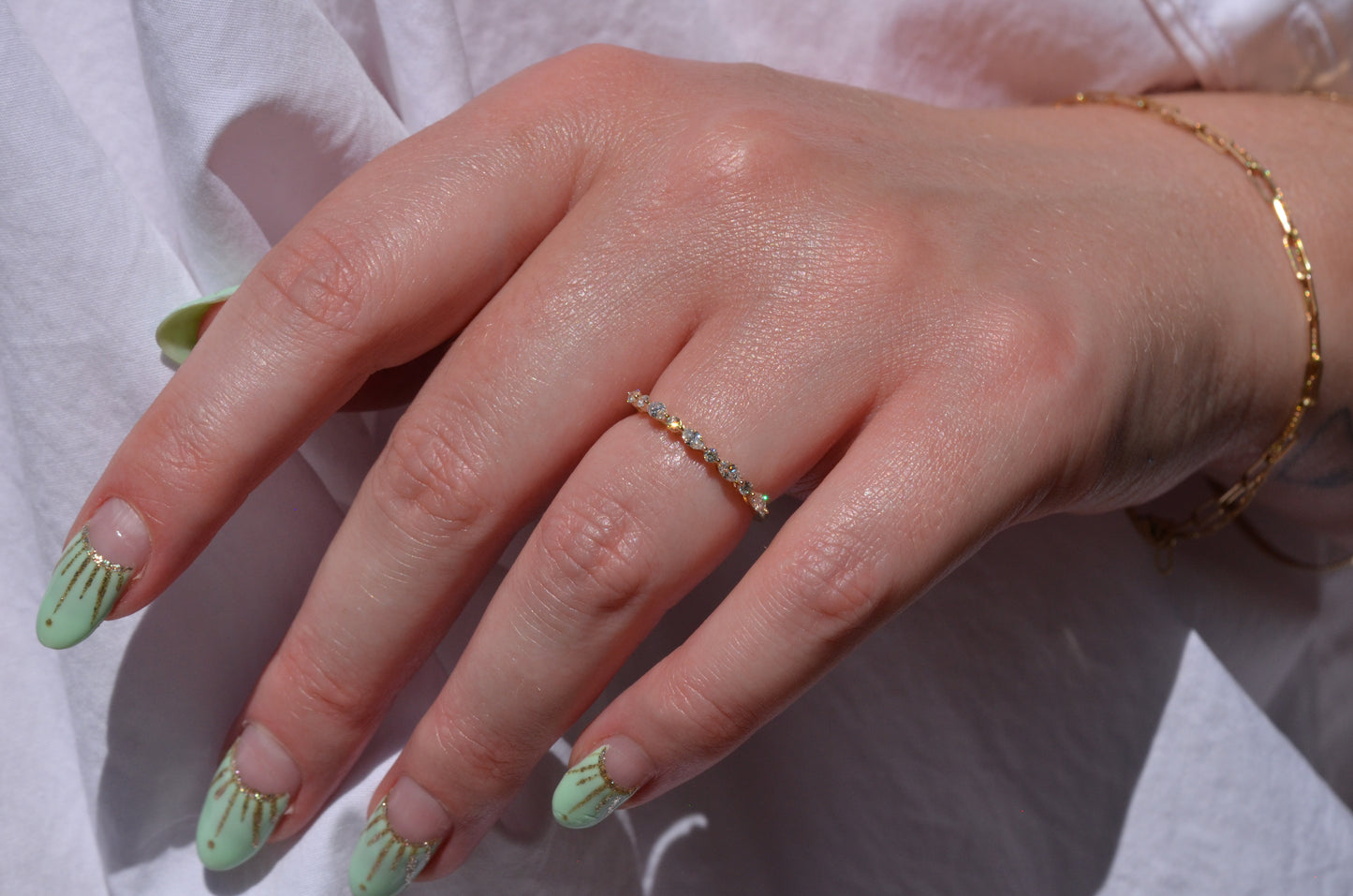 Dainty Estate Diamond Half Eternity