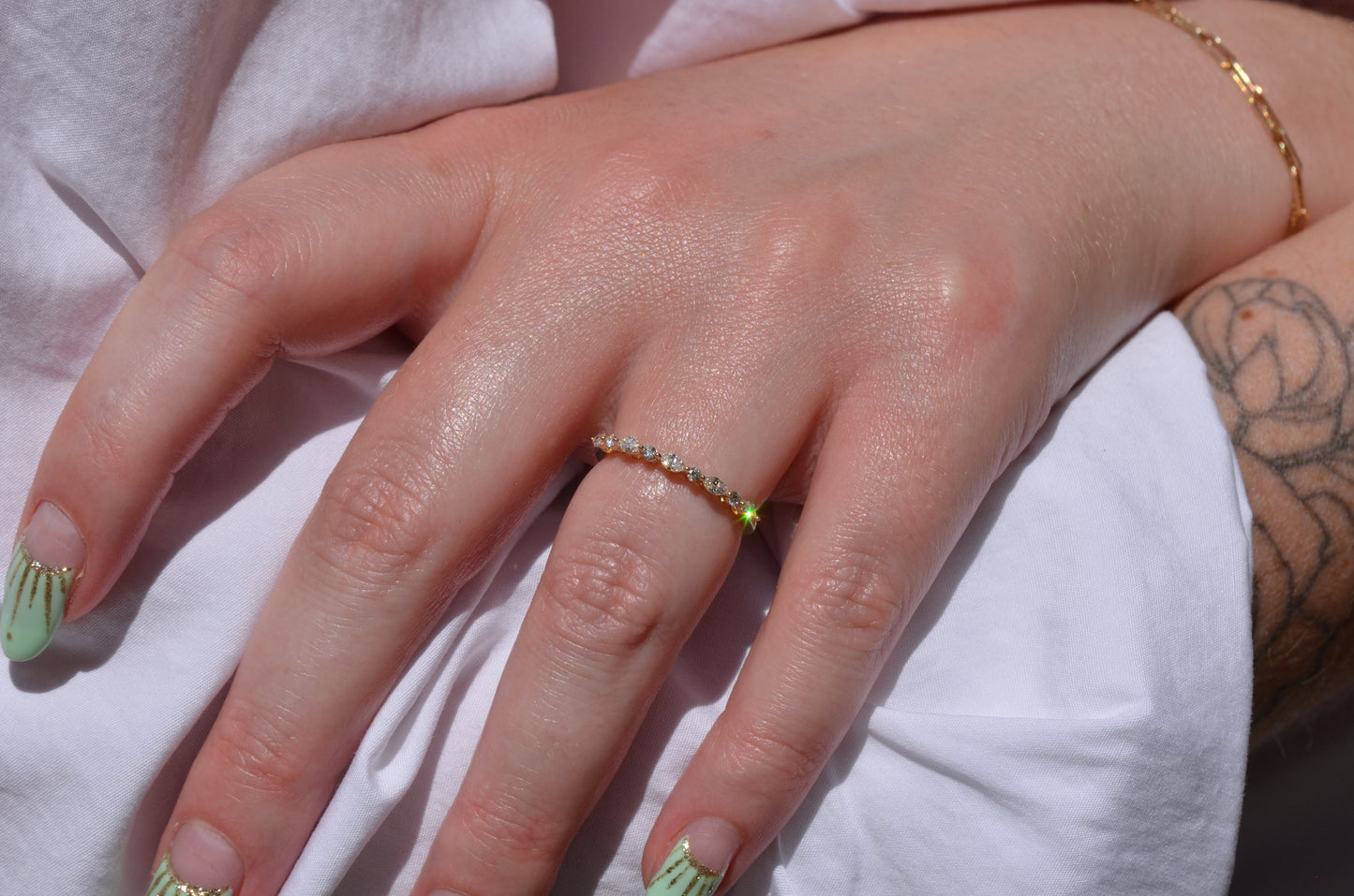 Dainty Estate Diamond Half Eternity