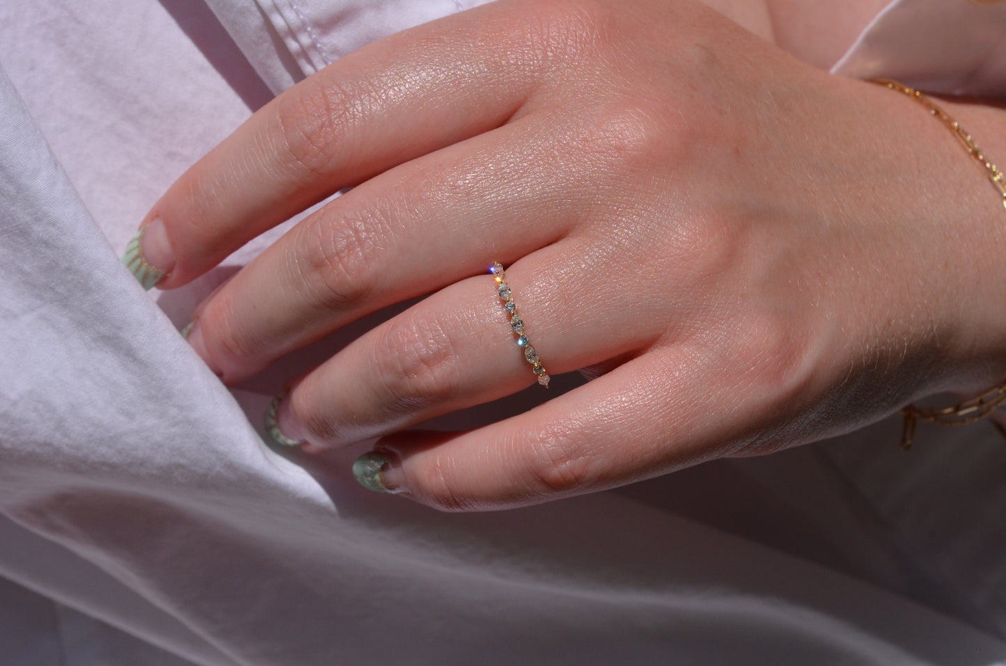 Dainty Estate Diamond Half Eternity
