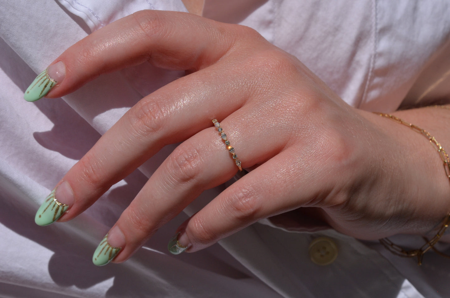 Dainty Estate Diamond Half Eternity