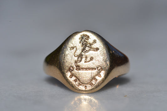 Symbolic Antique Signet Ring