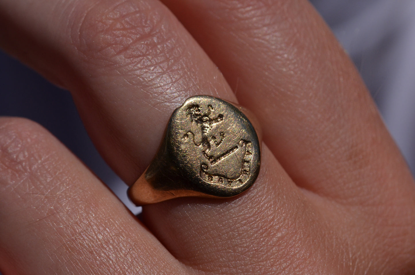 Symbolic Antique Signet Ring