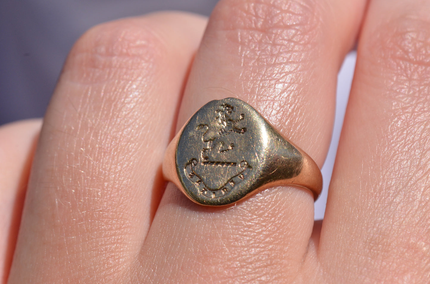 Symbolic Antique Signet Ring