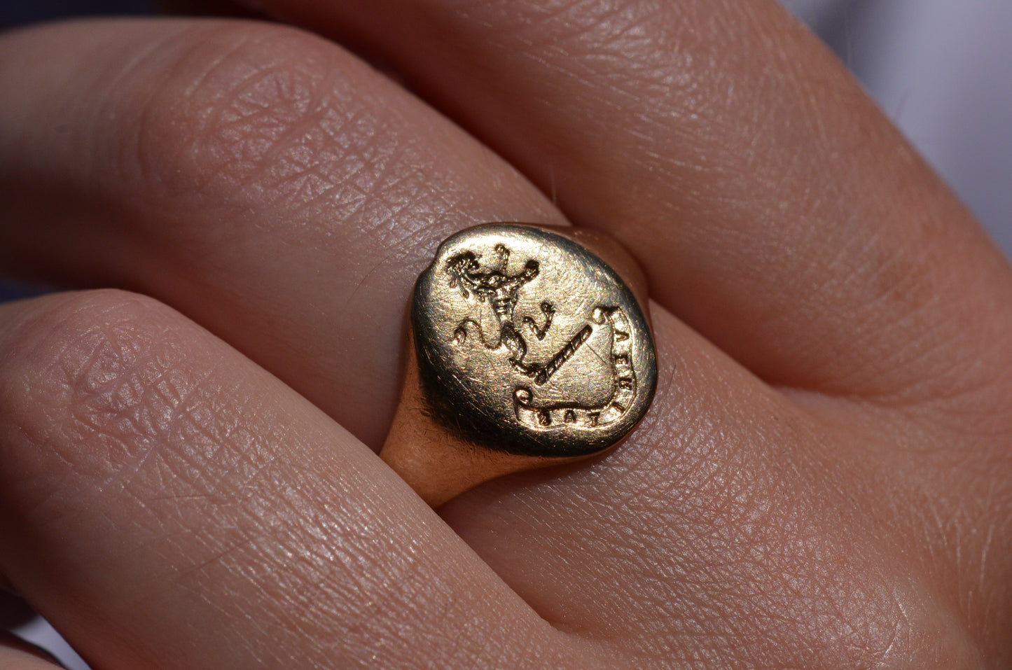 Symbolic Antique Signet Ring