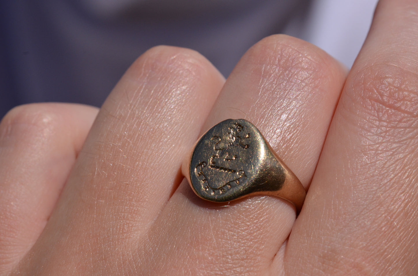 Symbolic Antique Signet Ring