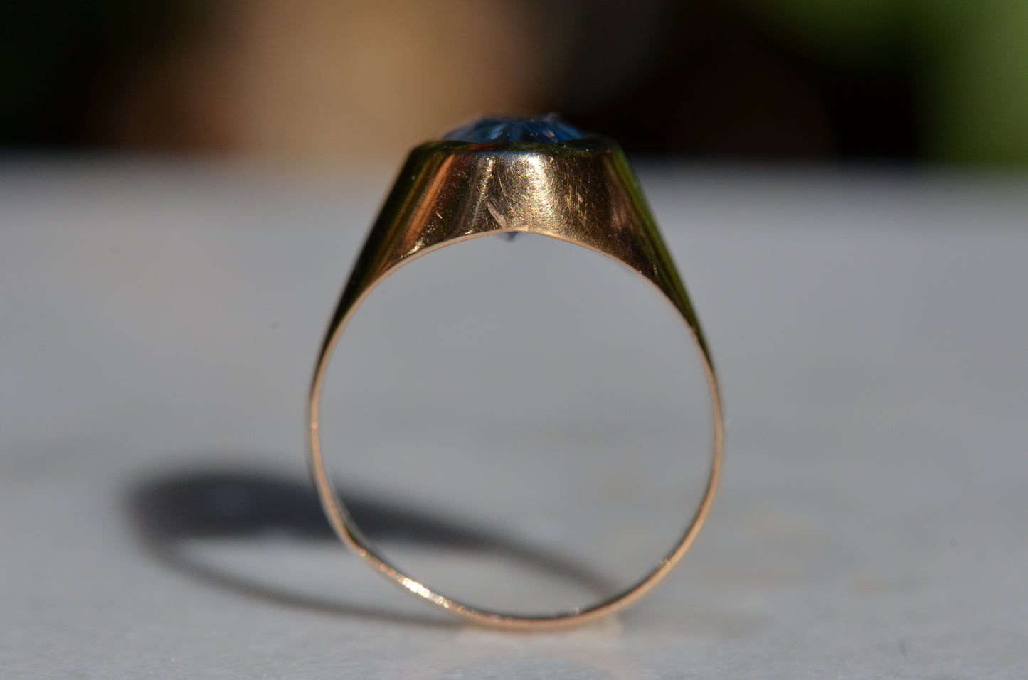 Dramatic Vintage Synthetic Spinel Cocktail Ring