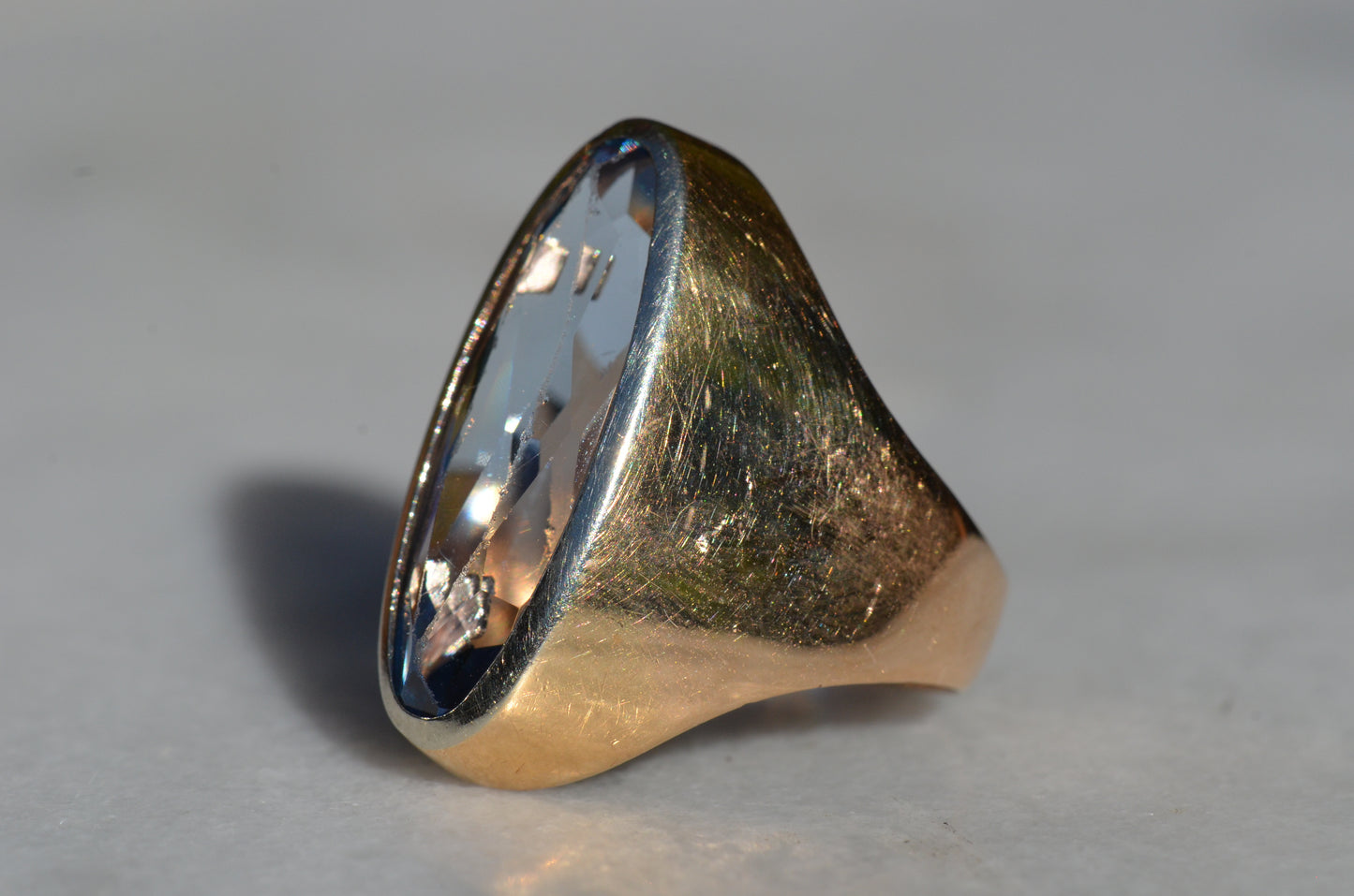 Dramatic Vintage Synthetic Spinel Cocktail Ring