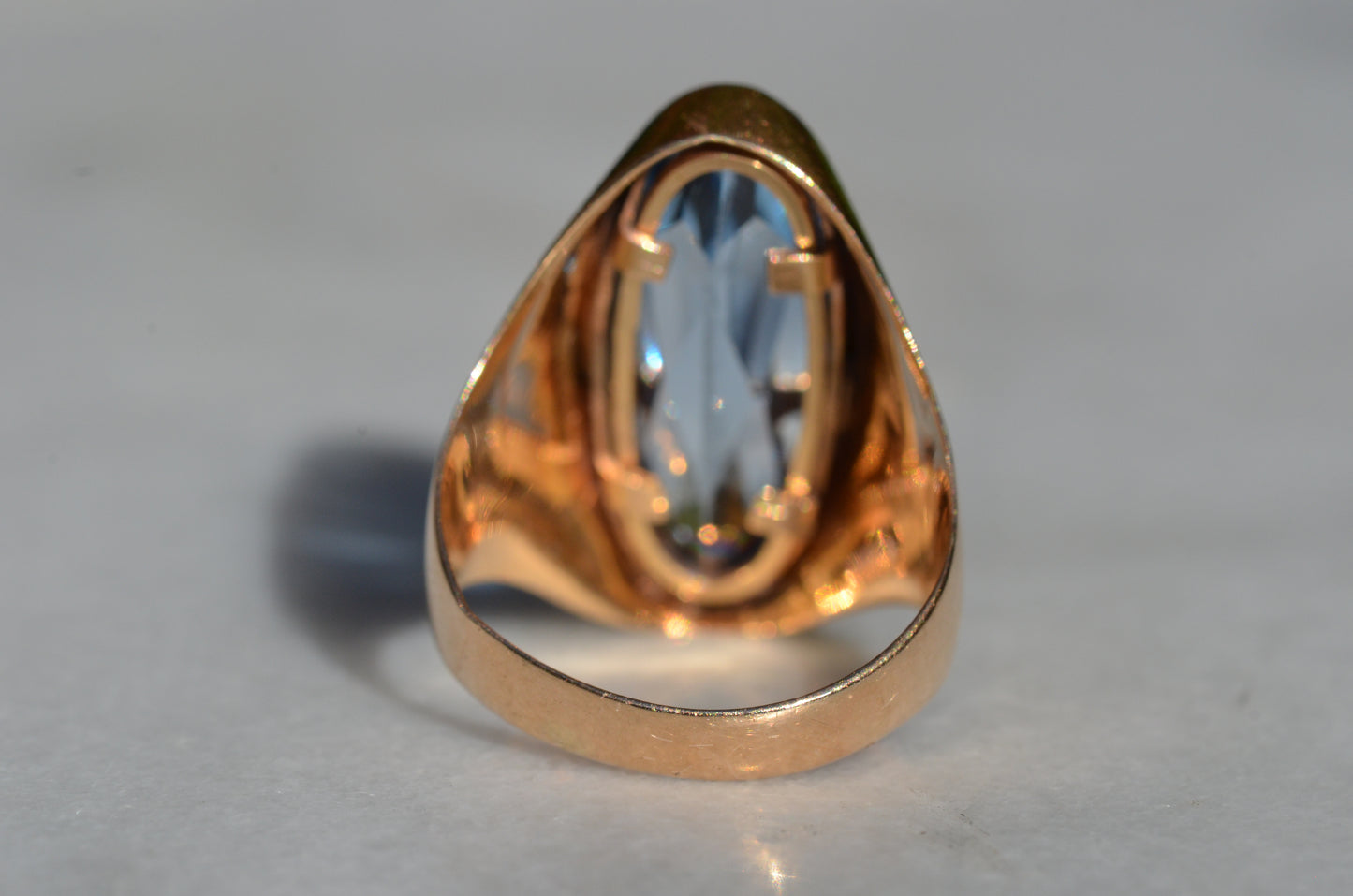 Dramatic Vintage Synthetic Spinel Cocktail Ring