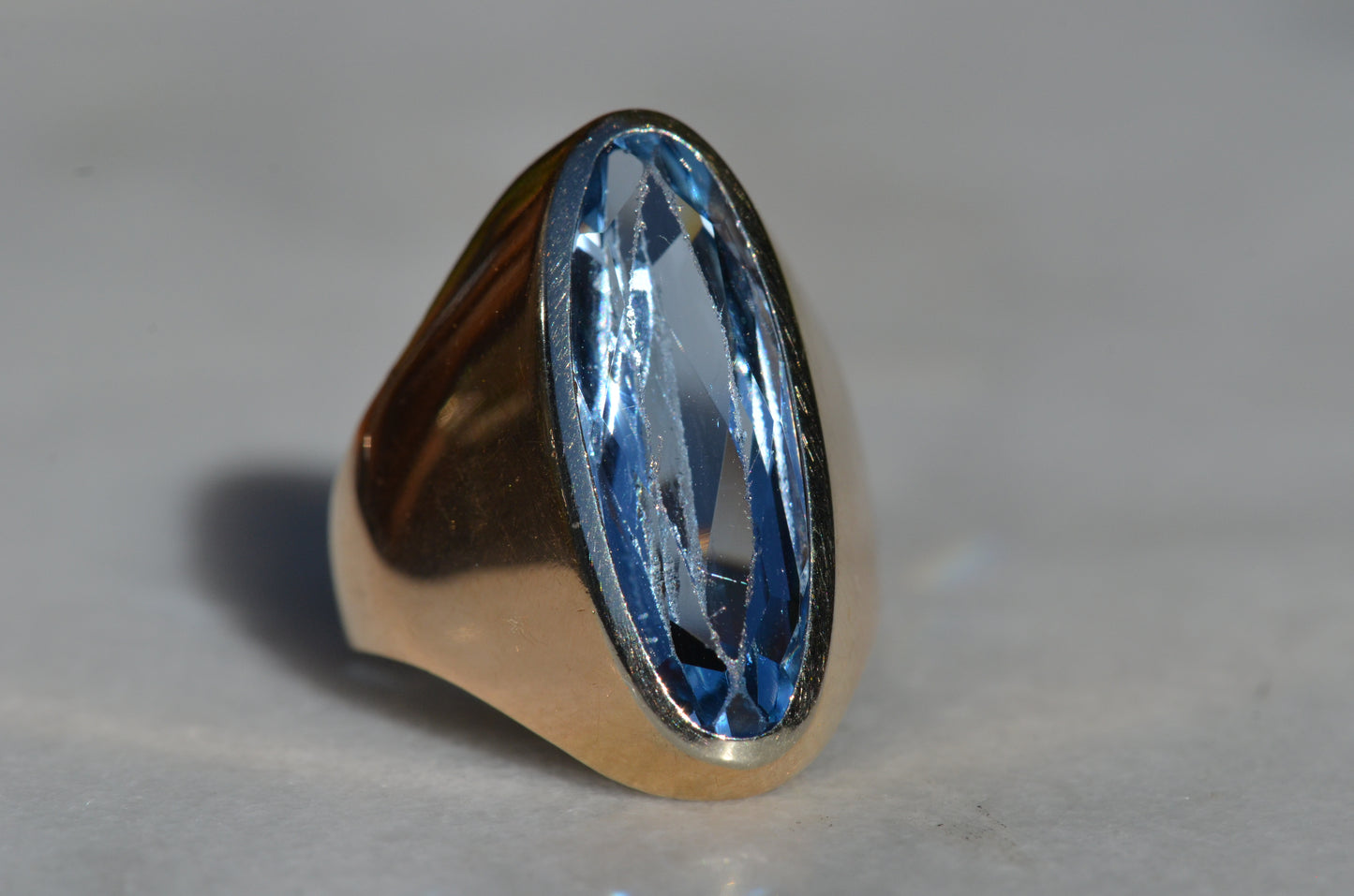 Dramatic Vintage Synthetic Spinel Cocktail Ring