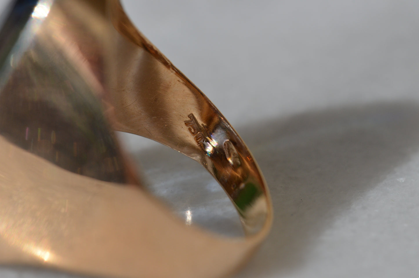 Dramatic Vintage Synthetic Spinel Cocktail Ring