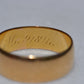Heavy Inscribed 22k Band 1910 7.5