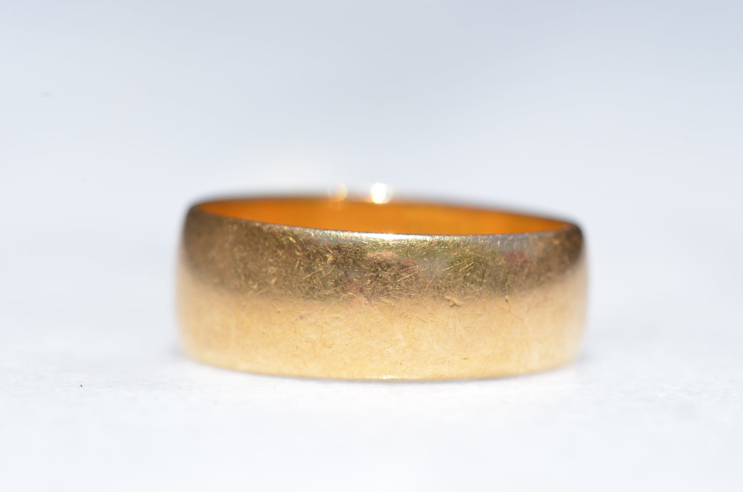 Heavy Inscribed 22k Band 1910 7.5