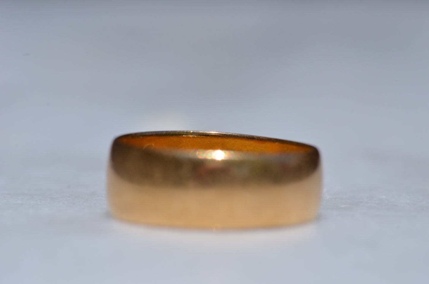Heavy Inscribed 22k Band 1910 7.5