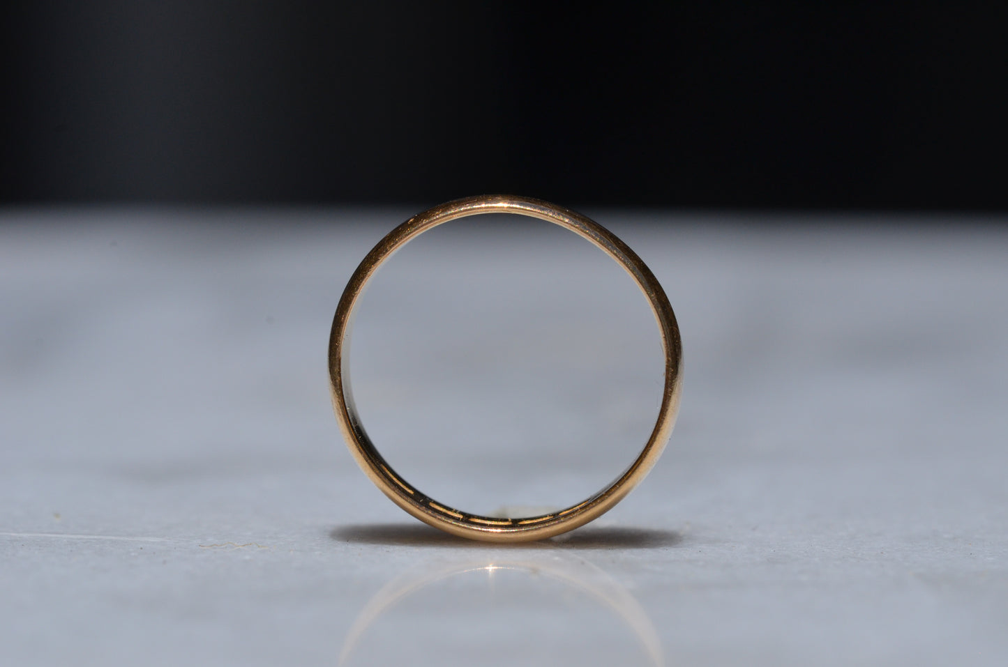 Heavy Inscribed 22k Band 1910 7.5