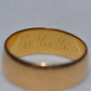 Heavy Inscribed 22k Band 1910 7.5