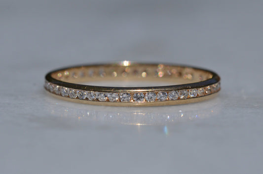 Slim Channel Diamond Eternity Band