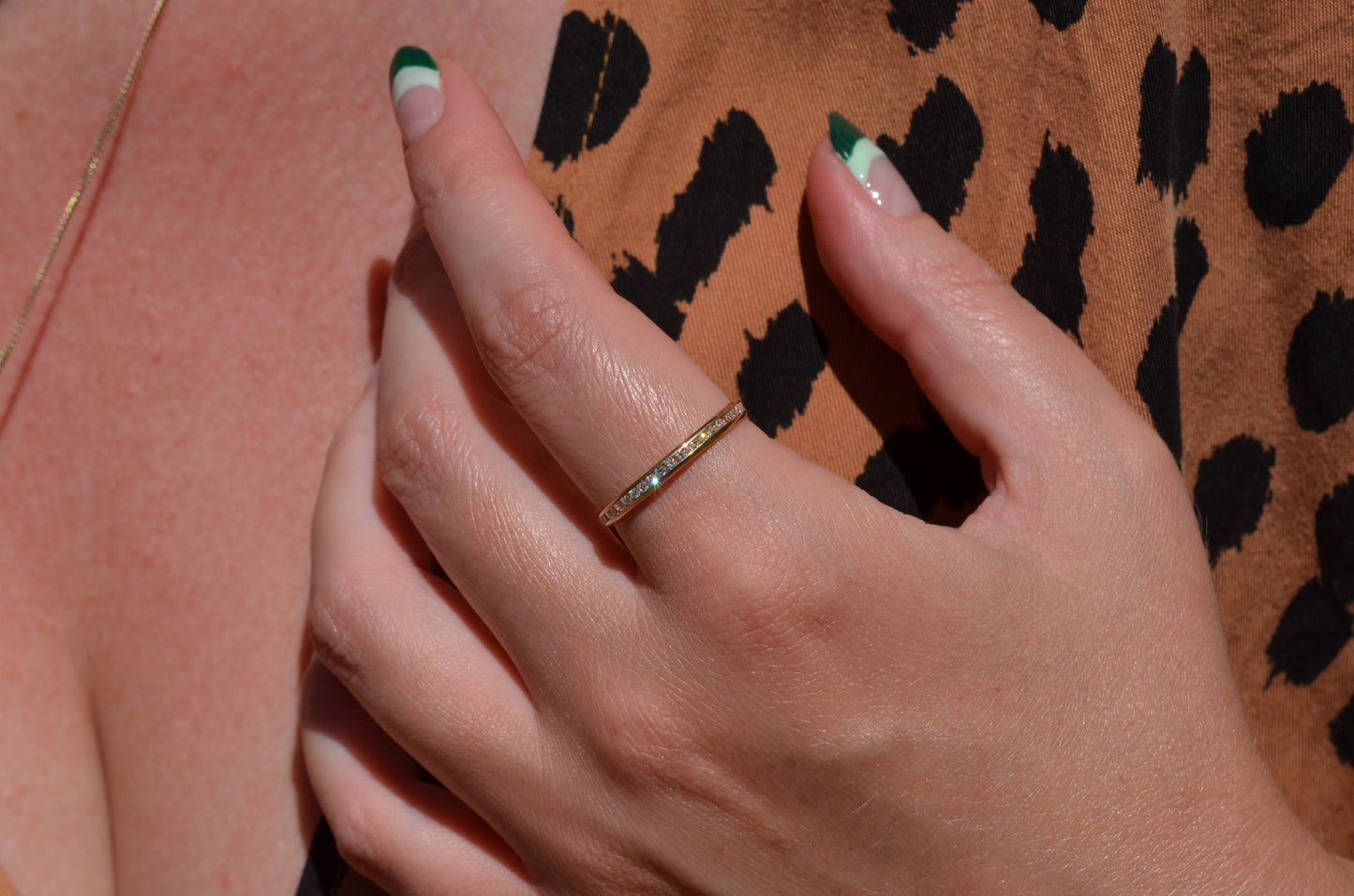 Slim Channel Diamond Eternity Band