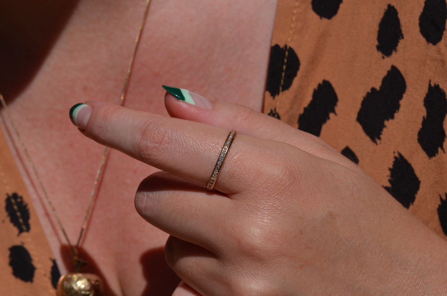 Slim Channel Diamond Eternity Band