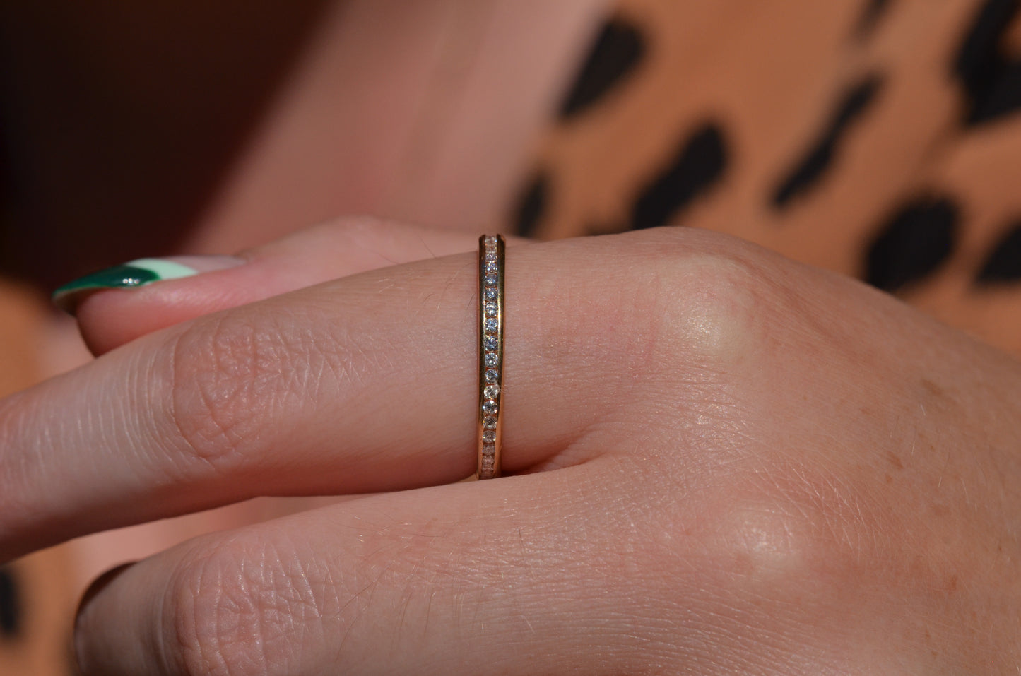 Slim Channel Diamond Eternity Band