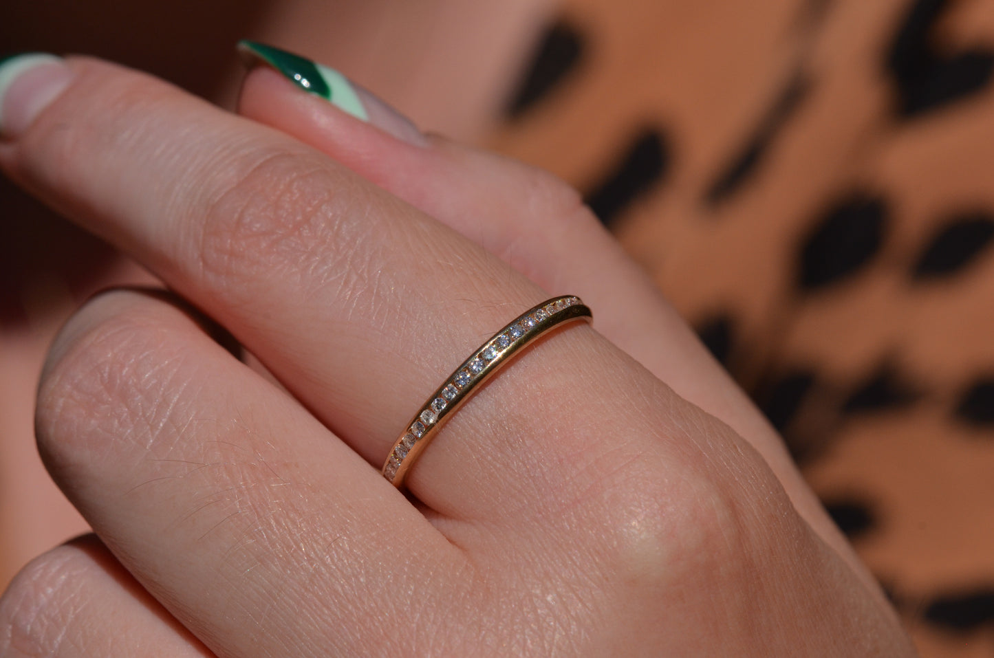 Slim Channel Diamond Eternity Band
