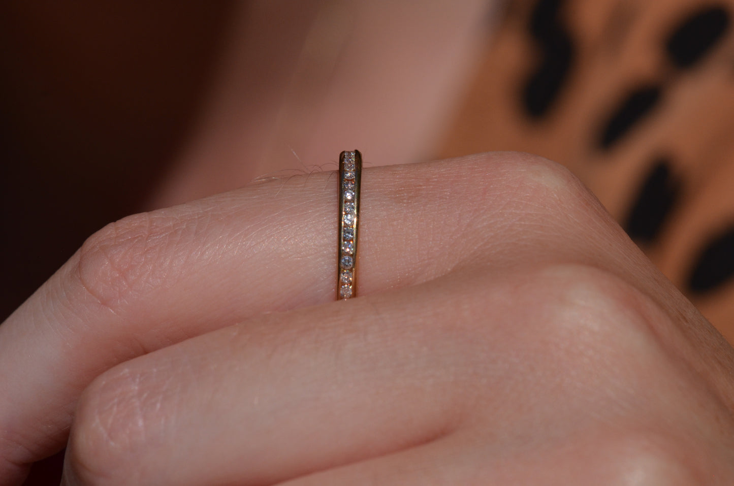 Slim Channel Diamond Eternity Band