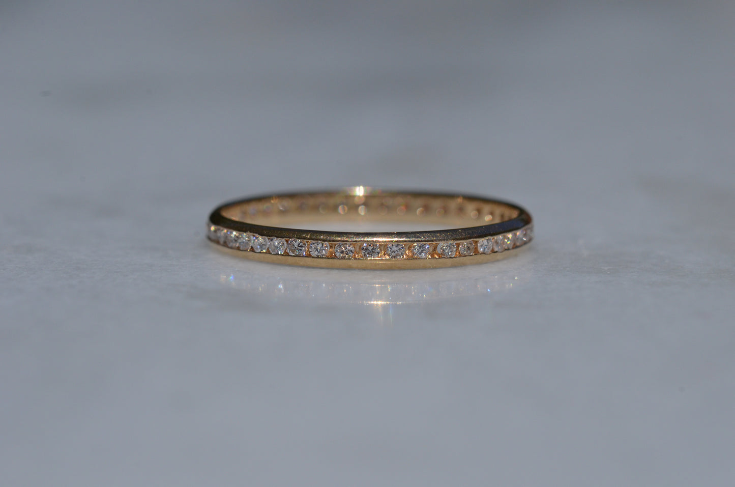 Slim Channel Diamond Eternity Band