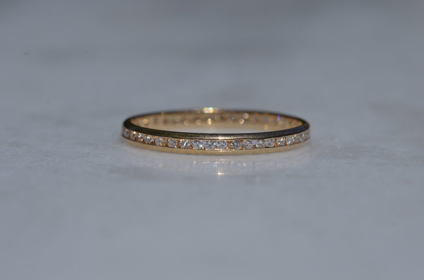 Slim Channel Diamond Eternity Band