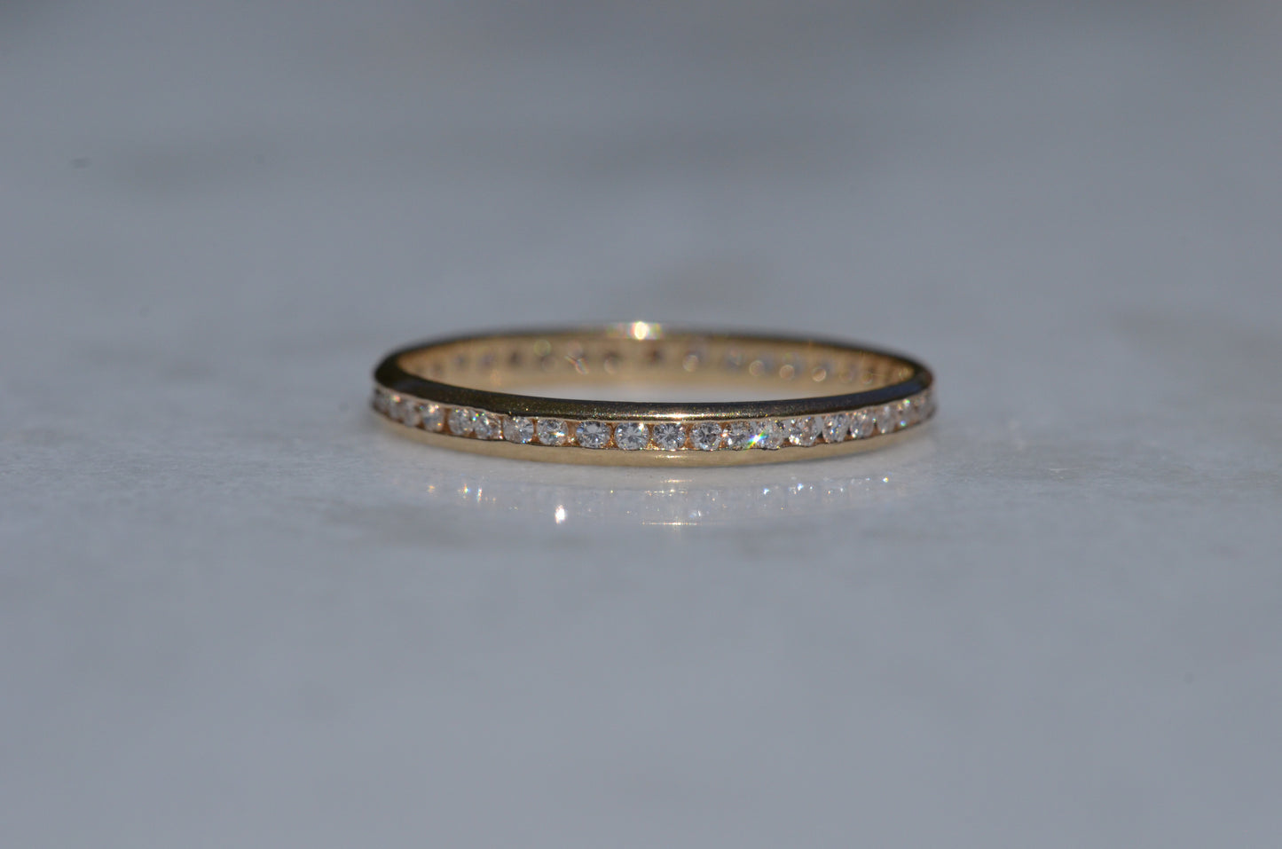 Slim Channel Diamond Eternity Band