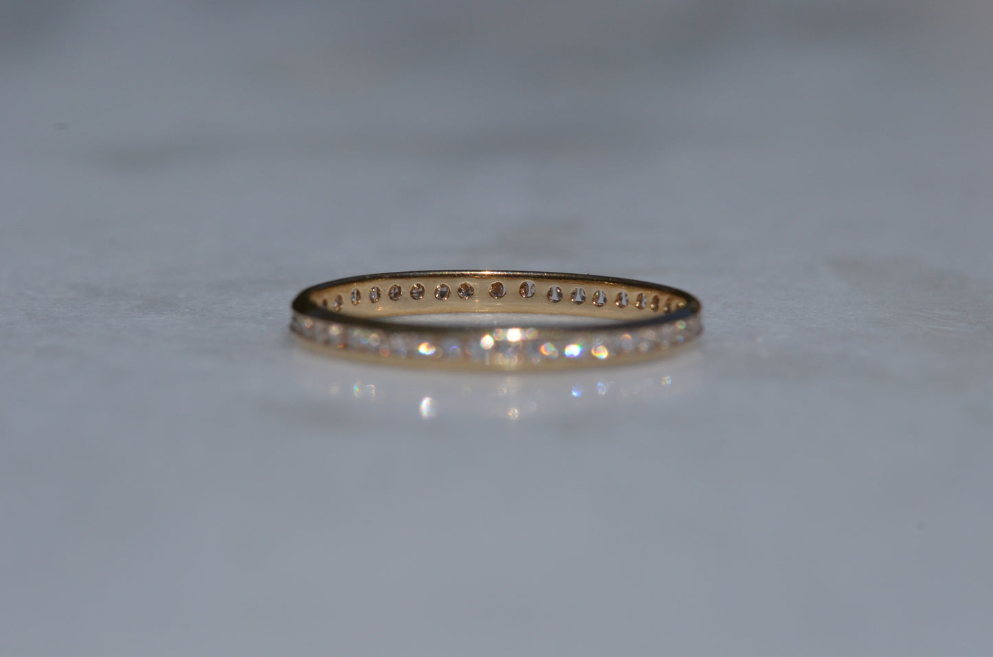 Slim Channel Diamond Eternity Band
