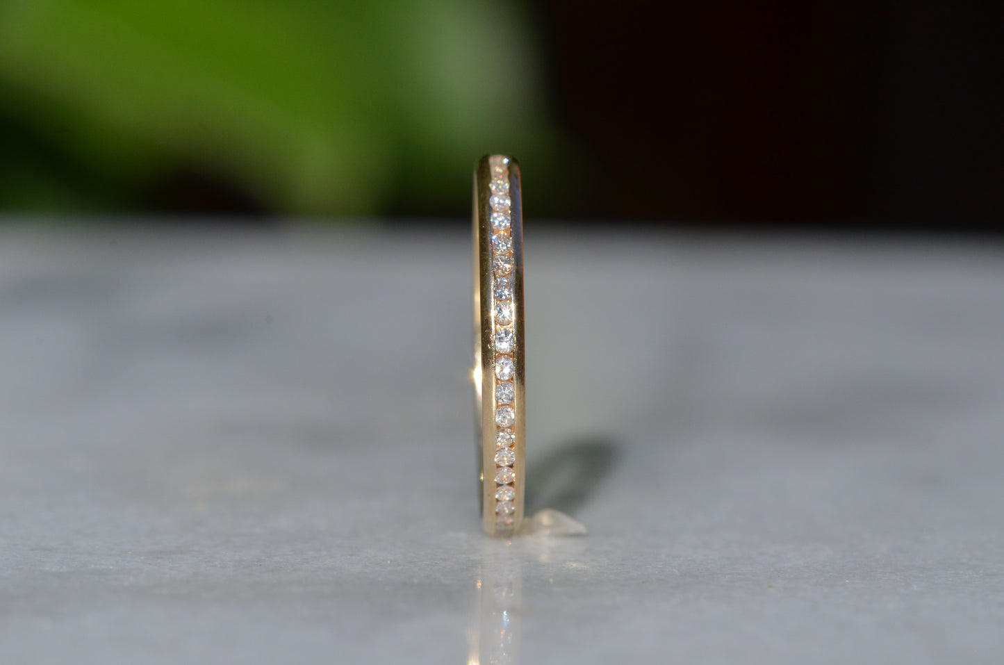 Slim Channel Diamond Eternity Band