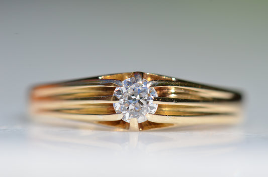 Classic Deco Diamond Stirrup Ring