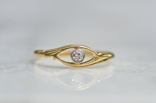 Bright Edwardian Diamond Eye Ring