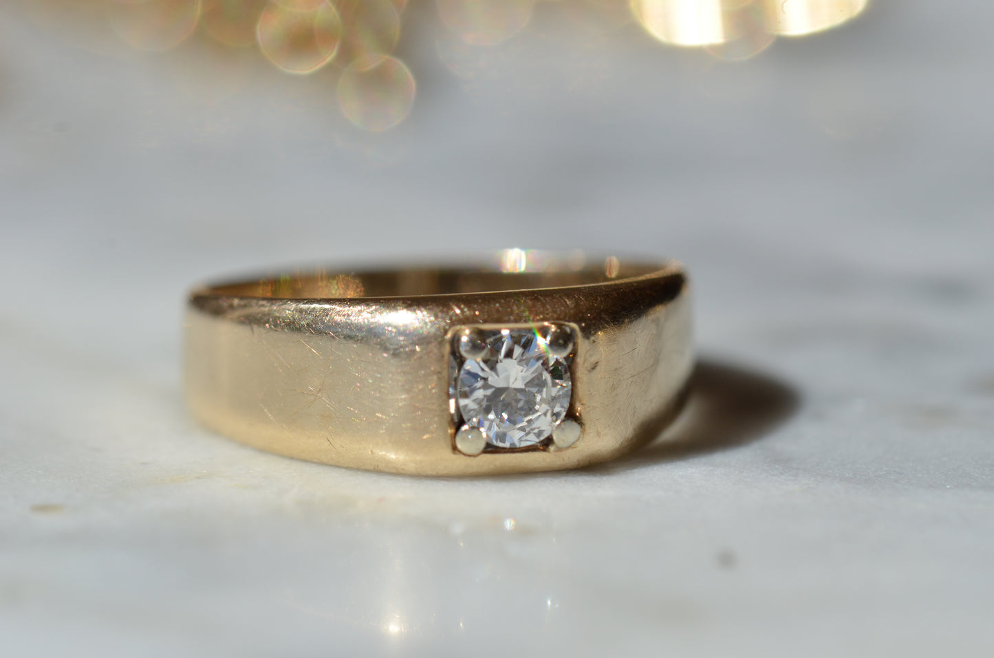 Smooth Vintage Solitaire Band