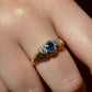 Outstanding Vintage Sapphire Diamond Trilogy Ring