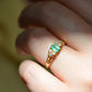 Vibrant Antique Emerald Cluster Ring