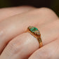 Vibrant Antique Emerald Cluster Ring