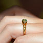 Vibrant Antique Emerald Cluster Ring