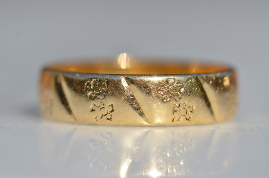Romantic Engraved Midcentury Band