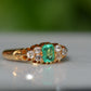 Vibrant Antique Emerald Cluster Ring
