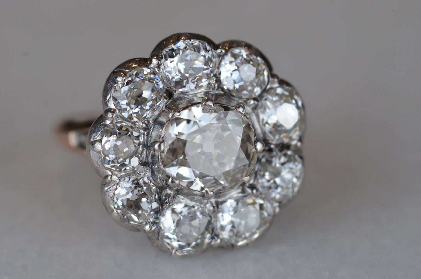 Outstanding Antique Cluster Ring